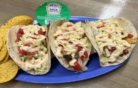 Show details for 3 Shrimp Tacos Picture of 3 Shrimp Tacos